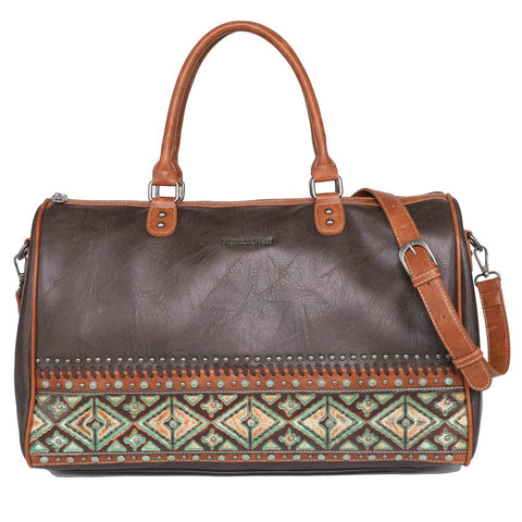 Aztec Tooled Weekender Bag